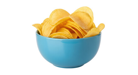 Isolated Bowl of Potato Chips