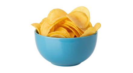 Isolated Bowl of Potato Chips