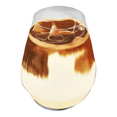Einspanner Coffee Cafe Latte Beverage Dessert Vector Design