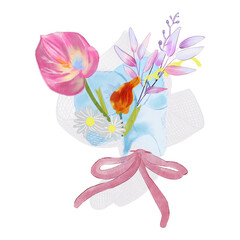 pretty bouquet illustration vector design