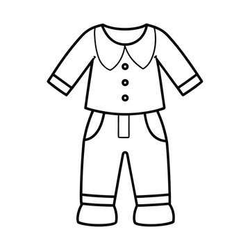 black and white baby outfit clip art preview