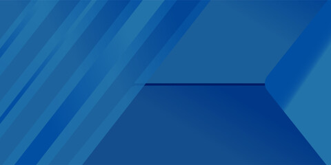 Obraz premium Abstract blue background with glowing geometric lines. Modern blue gradient square shape design. Futuristic technology concept. Suit for brochure, corporate, website, poster, banner, cover modern