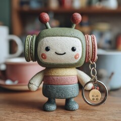 Pastel puff charm. Generative AI