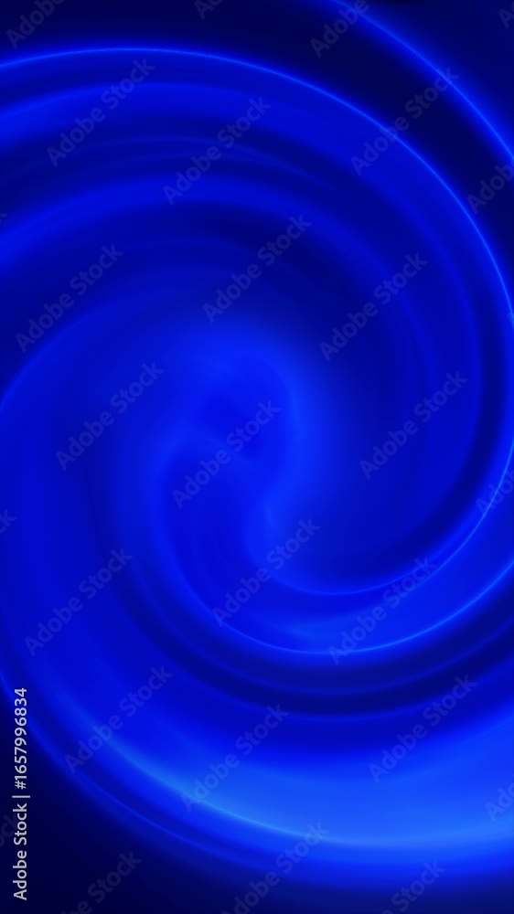Poster abstract deep blue swirl of glowing energy lines creating a smooth flowing vortex