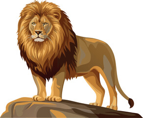 Obraz premium lion vector illustration concept eps