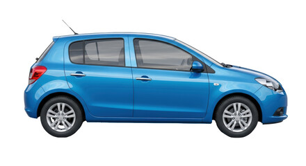 Isolated Small Blue Car