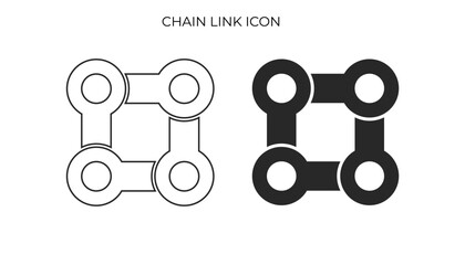 A four-link chain forming a square, representing connection, unity, and a strong network.