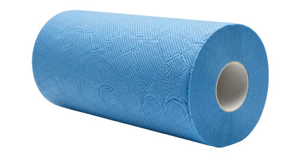 Isolated Blue Paper Towel Roll