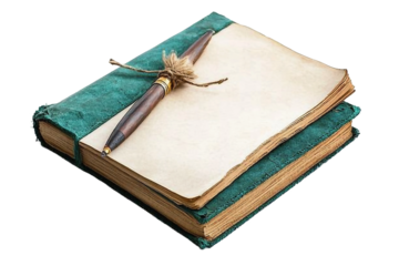 Lined paper notepad isolated on transparent background