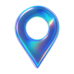 Fototapeta premium PNG Holographic location pin icon