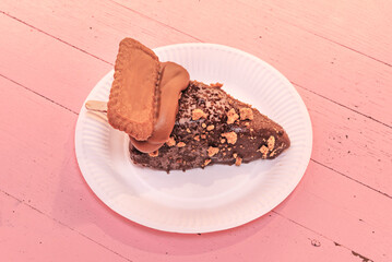 Sugar-free chocolate cake, sweetened with stevia and almond flour