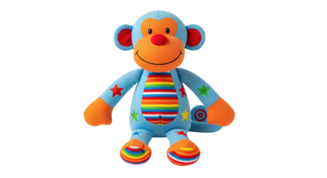 Isolated Stuffed Monkey Toy Plush