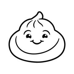 Obraz premium happy dumpling graphic design on white background