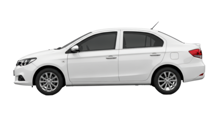 Isolated White sedan car