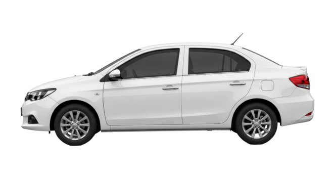 Isolated White sedan car