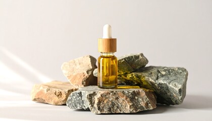 Essential Oil Bottle with Stones