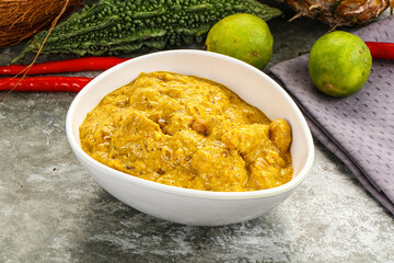 Inchian cuisine - chicken cashew curry