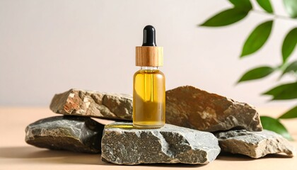 Essential Oil Bottle with Stones