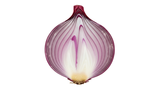 Isolated Half Red Onion