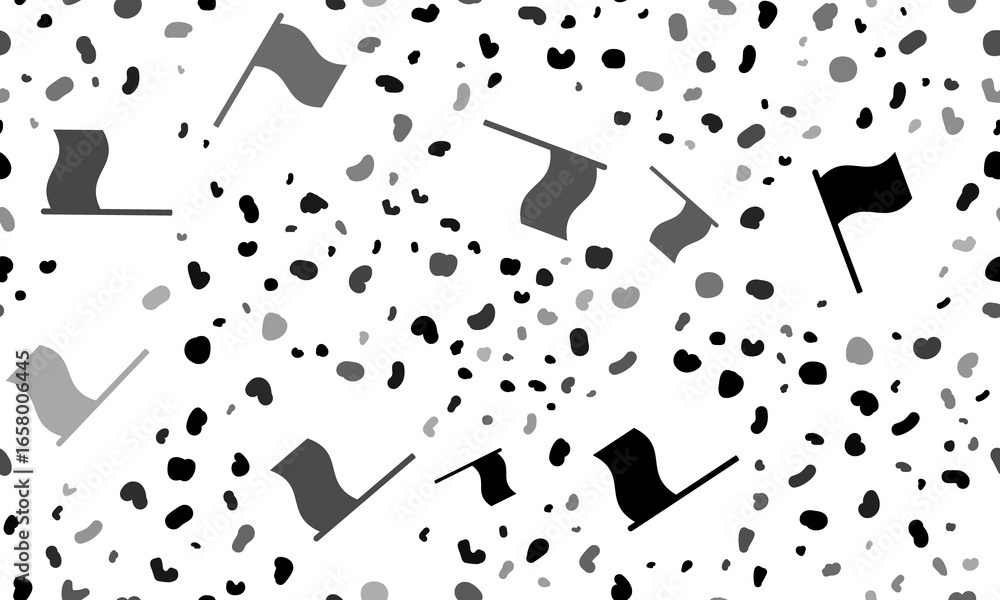 Poster abstract seamless pattern with flag symbols. creative leopard backdrop. illustration on transparent 