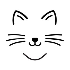 Obraz premium Cat Face Silhouette vector