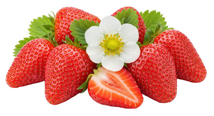 Isolated Strawberry with Flower Arrangement