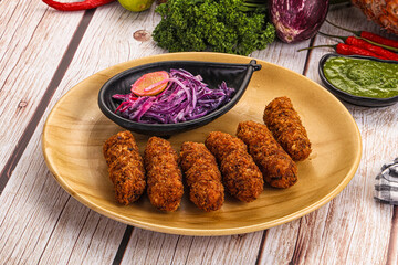 Indian minced meat kebab kofta