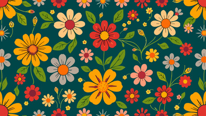 seamless pattern with flowers
