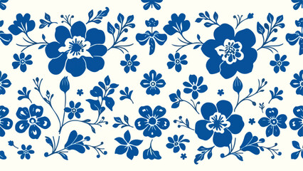 Blue floral background
