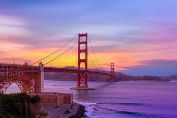 Sunset Golden Gate Bridge, 