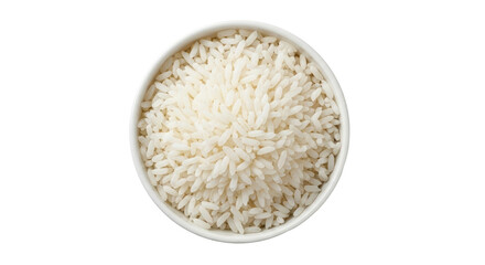 Isolated Bowl of White Rice