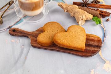 Sweet ginger cookies for snack