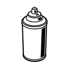 simple spray paint can on white background