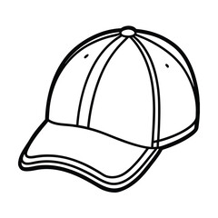sports cap sketch on white background