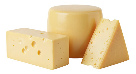 Isolated Assorted Cheese