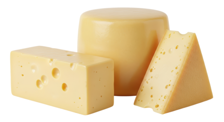 Isolated Assorted Cheese