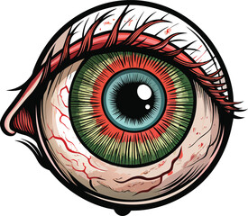 Minimal Death Symbols Horrific Eye, Bloody, Graphic Design