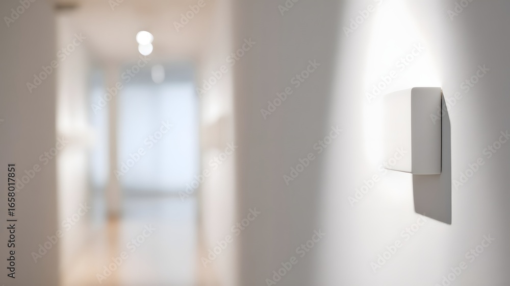 Poster minimal abstract light gray background for product presentation. soft window shadow and light overla