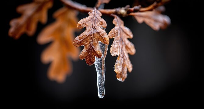 Frozen autumn leaves (2)