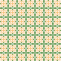 Fototapeta premium Geometric Background Patterns Supporting Floral Ornament Arrangements
