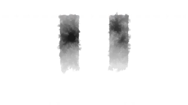 The letter &ldquo;U&rdquo; appears as if ink has bled onto the paper	
