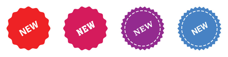 New tag symbol icon, new product, novelty, newest item. New arrival tags and stickers collection New badge vector icon. Stickers for new arrival shop product tags. New icons, New special offer tag.