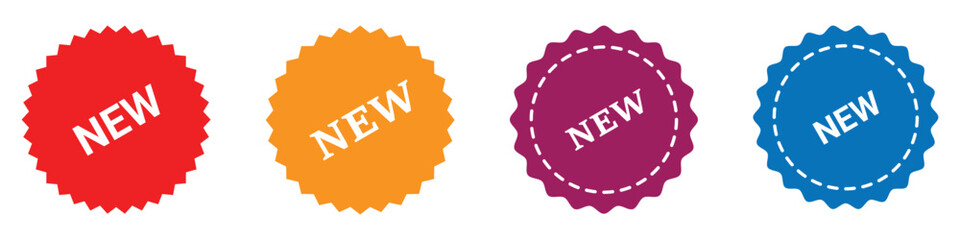New tag symbol icon, new product, novelty, newest item. New arrival tags and stickers collection New badge vector icon. Stickers for new arrival shop product tags. New icons, New special offer tag.
