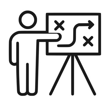 black and white presentation strategy clip art preview