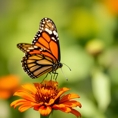Obraz premium monarch butterfly on flower