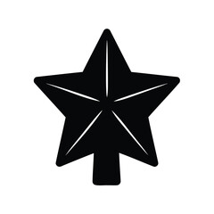 Obraz premium Monochrome Star Decoration with Rounded Edges and Radial Lines Symbolizing Holiday Cheer