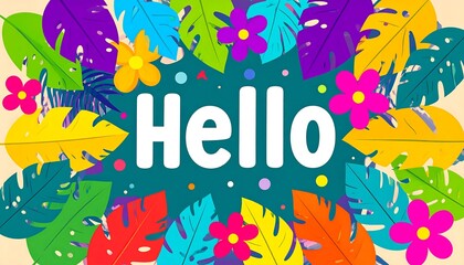 Tropical greeting card