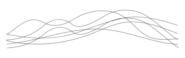 Abstract wave elements. Seamless wave pattern. Wavy curve line eps 10