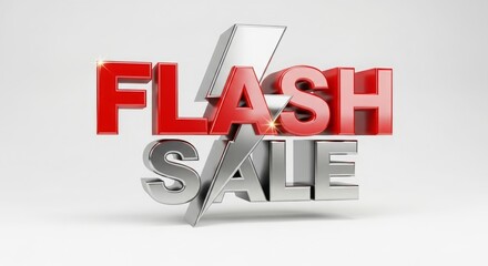 Flash Sale Neon Banner Design – Colorful Promotional Poster with Lightning Effect