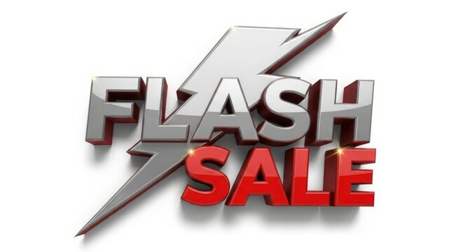 Flash Sale Neon Banner Design – Colorful Promotional Poster with Lightning Effect - Powered by Adobe